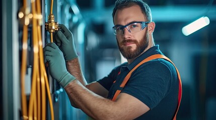 A skilled technician working on machinery, showcasing expertise in industrial maintenance and safety practices.