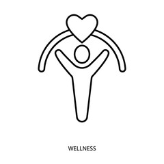 wellness concept line icon. Simple element illustration. wellness concept outline symbol design.