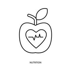 nutrition concept line icon. Simple element illustration. 
nutrition concept outline symbol design.