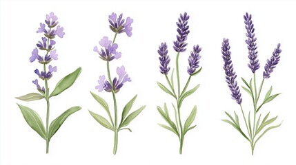 Fototapeta premium An illustration of a lavender flower