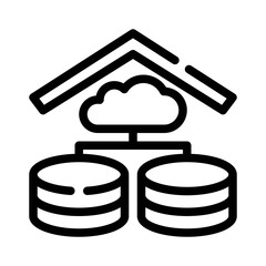 server farm line icon