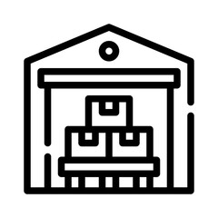 warehouse line icon