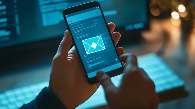 An email inbox showing a phishing attempt with suspicious links and attachments.