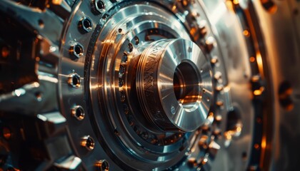 Futuristic Industrial Machinery with Intricate Metallic Details