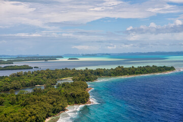 MICRONESIA - DEC. 2022: Aerial view of Palau islands, Dec. 2023.