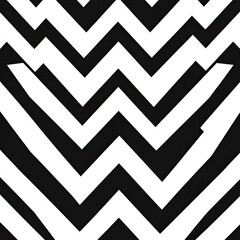 Fototapeta premium Bold black and white zigzag pattern ideal for modern design projects, wallpapers, and creative backgrounds.