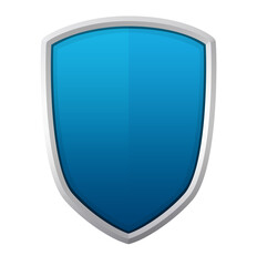 Blue and Silver Shield Emblem