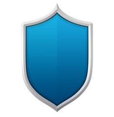 Blue and Silver Shield Emblem