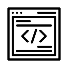 web coding line icon