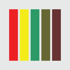 Design elements formed from flat squares, squares or cubes