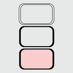 Design elements formed from flat squares, squares or cubes