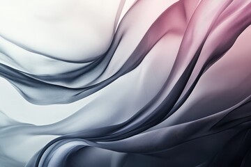 Obraz premium Abstract Swirling Fabric with Gray and Pink Hues