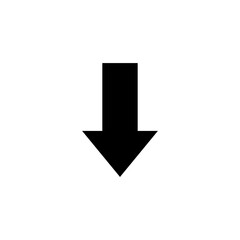 arrow, down solid icon design concept