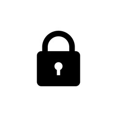 lock, padlock solid icon design concept