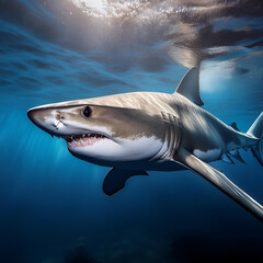 Naklejka premium great white shark