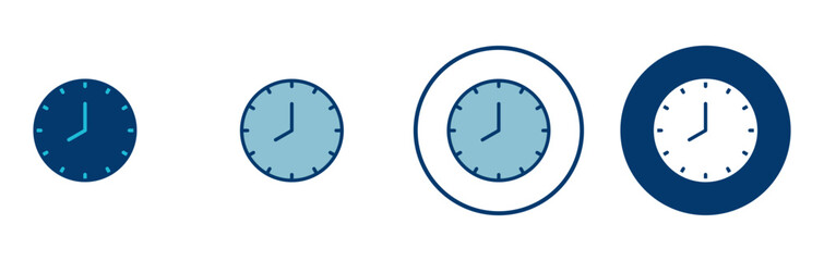 Clock icon vector isolated on white background. Time icon vector. Clock vector icon