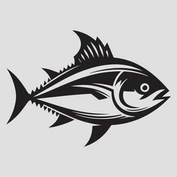 recommend clip art: tuna silhouette vector illustration. tuna silhouette simple vector icon
