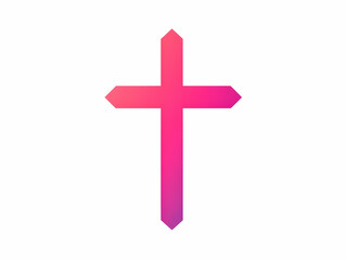 Obraz premium A modern, colorful cross symbol representing faith, spirituality, and hope, perfect for religious or artistic themes.
