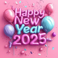 Cheerful New Year 2025 Celebration