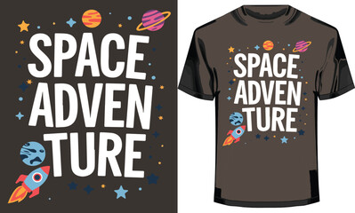 Space Adventure T-shirt Design