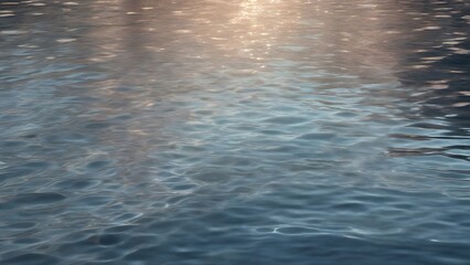 Close-Up of Shimmering Light Reflections on Calm Water Surface