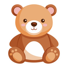 Obraz premium Little Funny Teddy Bear Cartoon