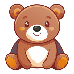Fototapeta premium Little Funny Teddy Bear Cartoon