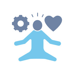 stress management concept line icon. Simple element illustration. 
stress management concept outline symbol design.