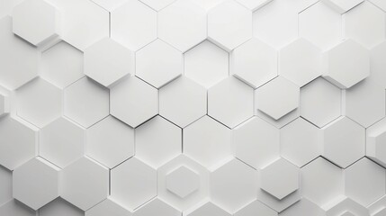 Fototapeta premium 白の抽象的な六角形背景13