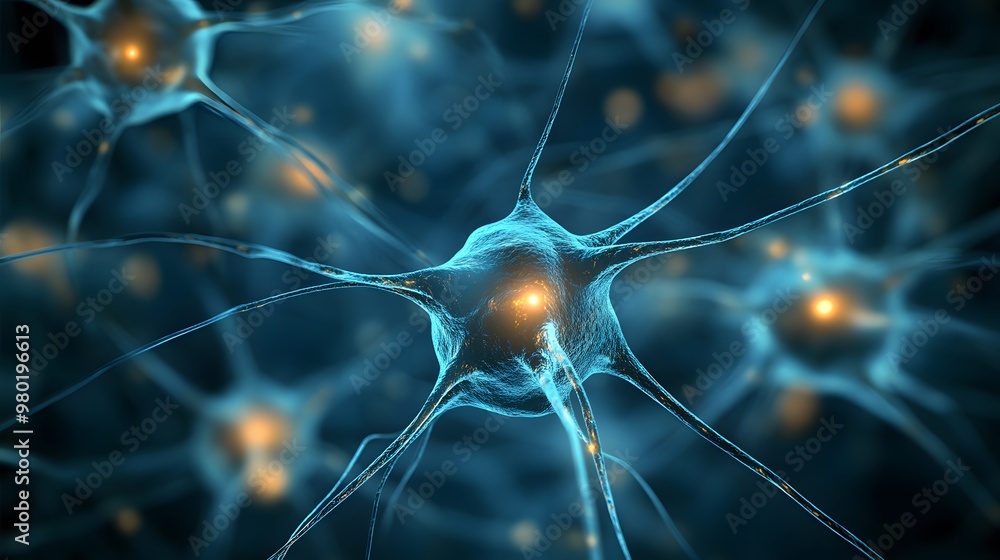 Poster a single neuron cell in a network of cells