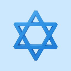 Hanukkah festival blue Star of David icon