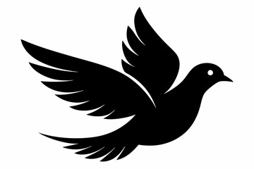 Peace dove silhouette, Black dove icon, Peace symbol collection