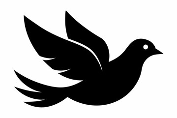 Peace dove silhouette, Black dove icon, Peace symbol collection