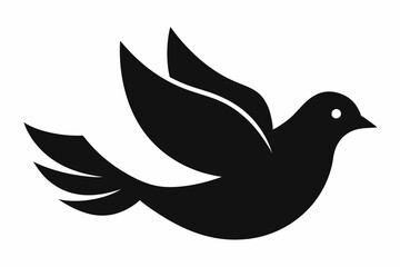 Peace dove silhouette, Black dove icon, Peace symbol collection