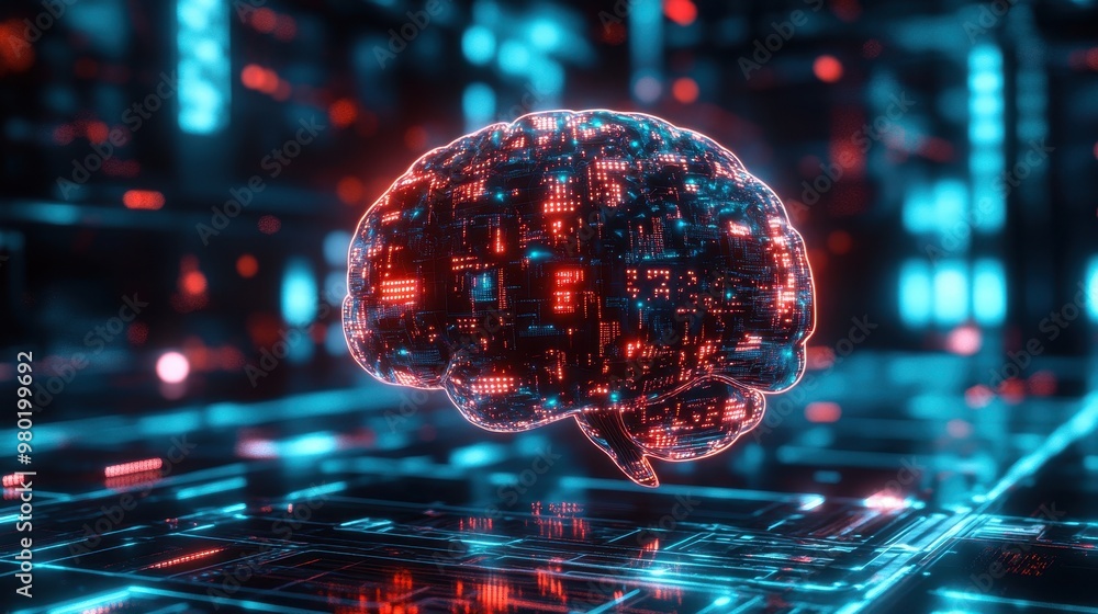 Poster digital brain: a representation of artificial intelligence