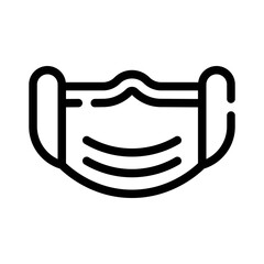 face mask line icon
