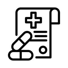 prescription line icon