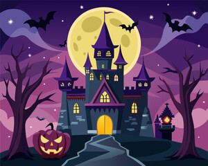 party at Scary Night Halloween background