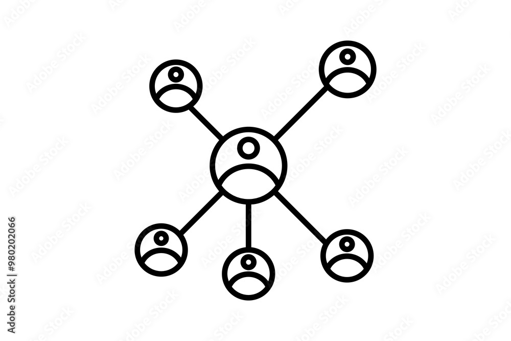Poster network icon. related to interaction. suitable for web site, app, user interfaces. line icon style