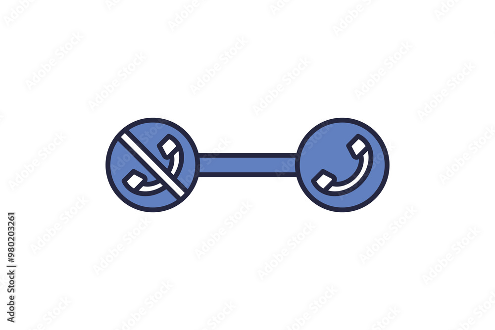 Poster phone call icon. related to interaction. suitable for web site, app, user interfaces. flat line icon