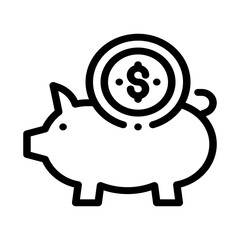 savings line icon