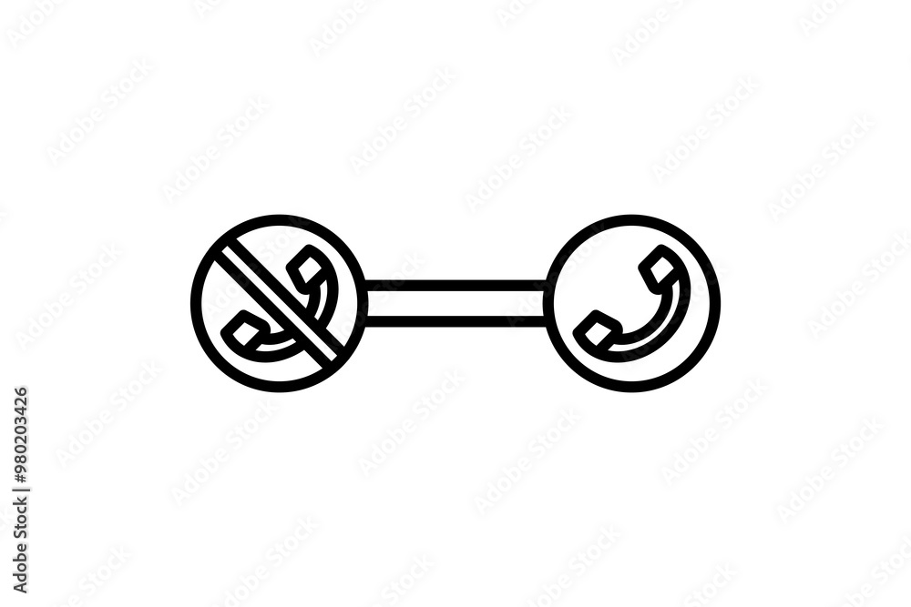 Poster phone call icon. related to interaction. suitable for web site, app, user interfaces. line icon styl