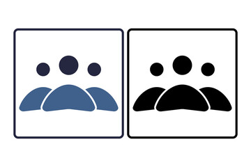 People icon. Related to interaction. suitable for web site, app, user interfaces. solid icon style