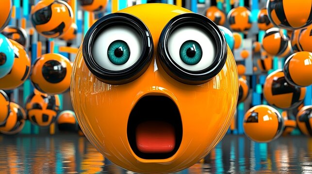 3d emojii mind blown, isolated emoticon yellow face