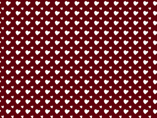 seamless pattern with red hearts