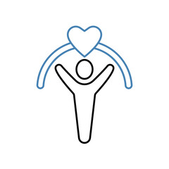 wellness concept line icon. Simple element illustration. wellness concept outline symbol design.