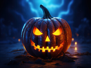 Obraz premium Gorgious Cute halloween pumpkin and spiderweb assortment