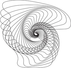 black and white abstract swirl