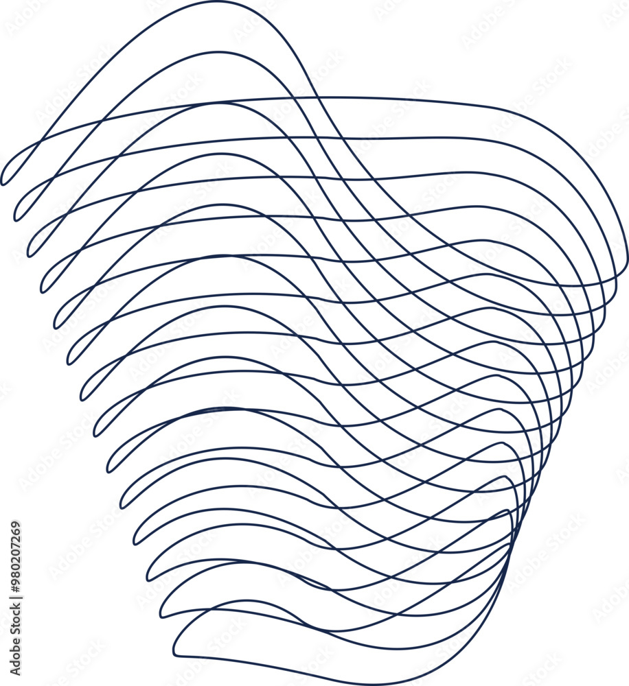 Poster abstract wave element design