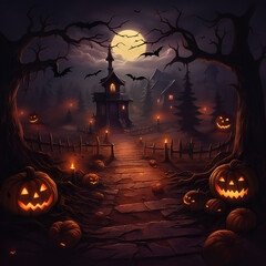 Halloween 3d Elements Isolated for social media post